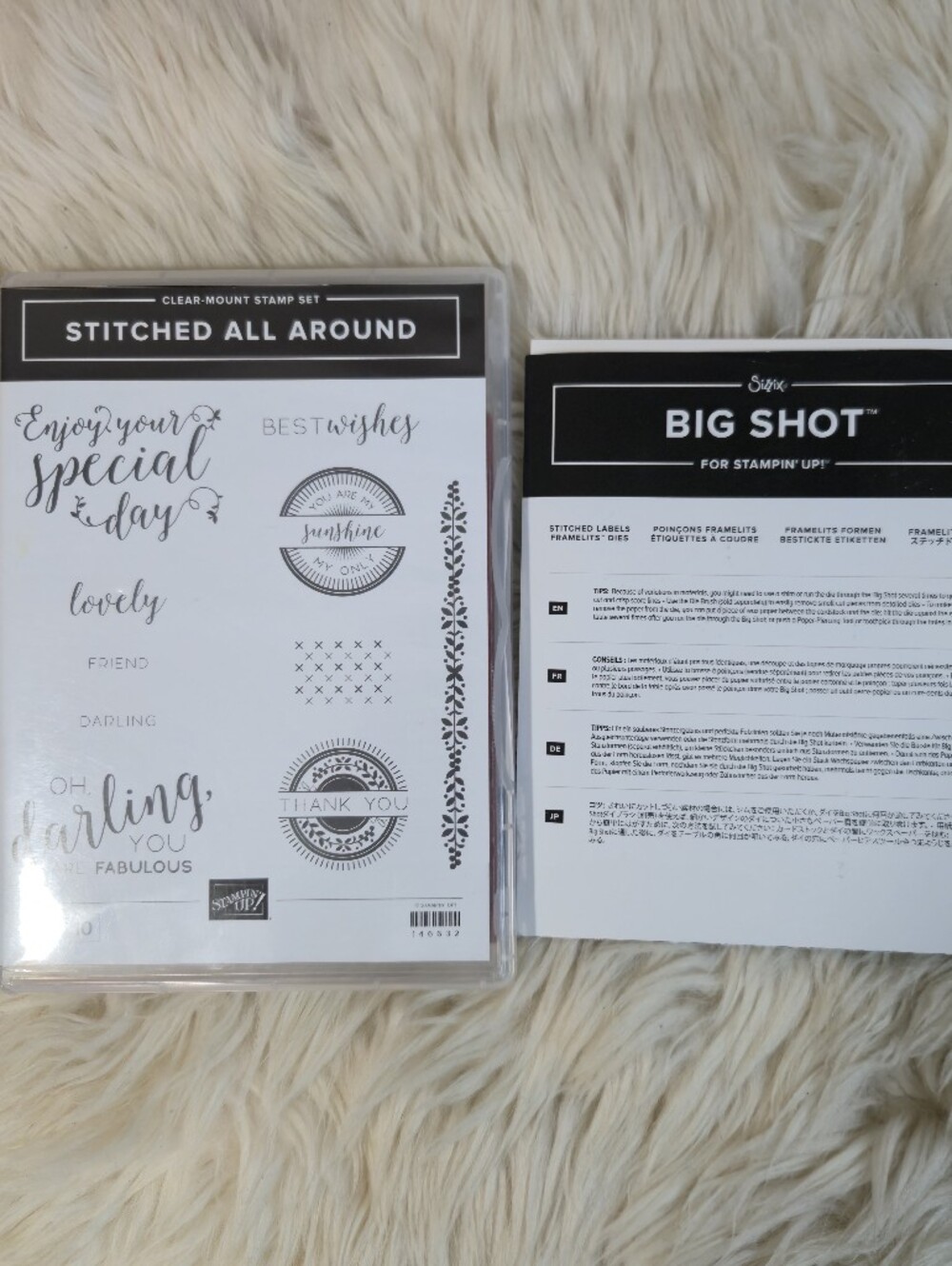 Stampin' Up! Stitched All Around Clear Mount Stamp Set & Dies